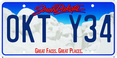 SD license plate 0KTY34