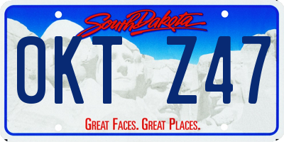 SD license plate 0KTZ47