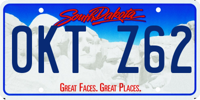 SD license plate 0KTZ62