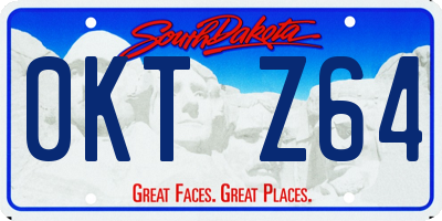 SD license plate 0KTZ64