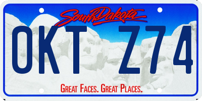 SD license plate 0KTZ74