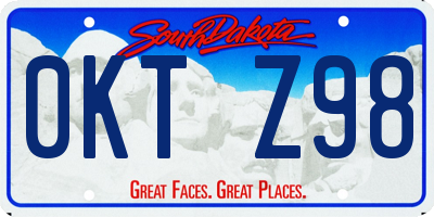 SD license plate 0KTZ98