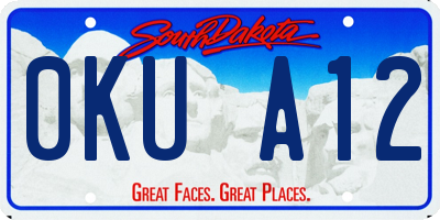 SD license plate 0KUA12