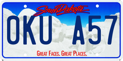 SD license plate 0KUA57
