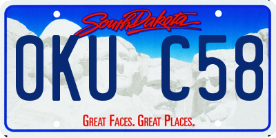 SD license plate 0KUC58