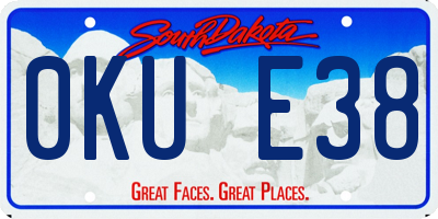 SD license plate 0KUE38