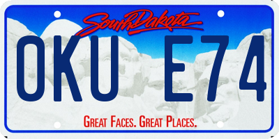 SD license plate 0KUE74