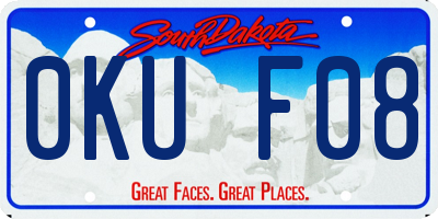 SD license plate 0KUF08
