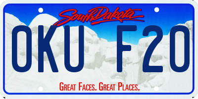 SD license plate 0KUF20