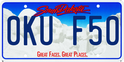 SD license plate 0KUF50