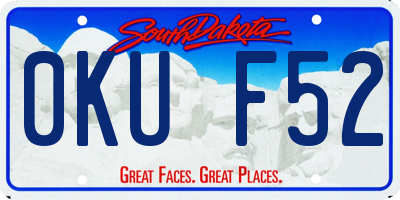 SD license plate 0KUF52