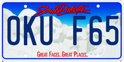 SD license plate 0KUF65