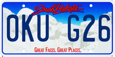 SD license plate 0KUG26