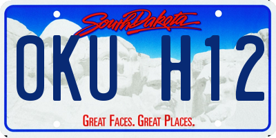 SD license plate 0KUH12