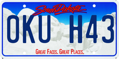 SD license plate 0KUH43