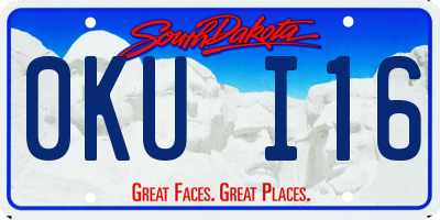 SD license plate 0KUI16