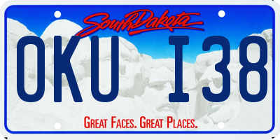 SD license plate 0KUI38