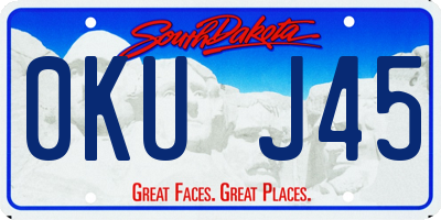 SD license plate 0KUJ45