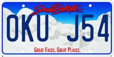 SD license plate 0KUJ54