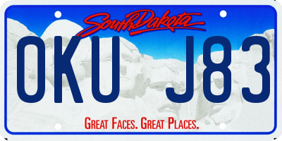 SD license plate 0KUJ83