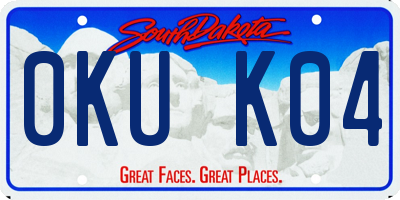 SD license plate 0KUK04