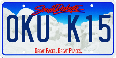 SD license plate 0KUK15