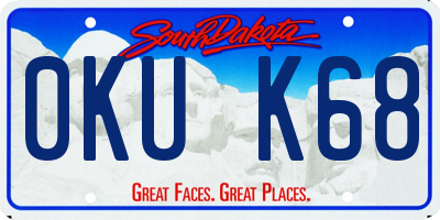 SD license plate 0KUK68