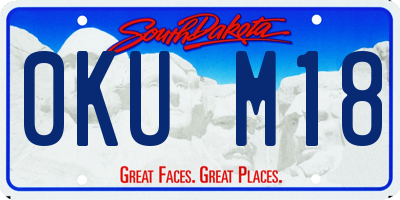 SD license plate 0KUM18