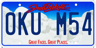 SD license plate 0KUM54