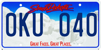 SD license plate 0KUO40