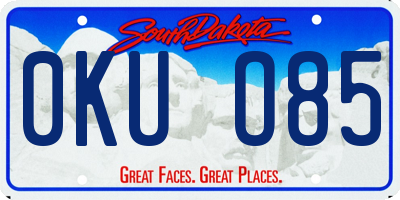 SD license plate 0KUO85