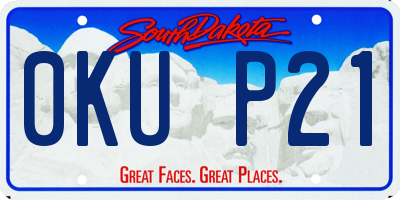 SD license plate 0KUP21