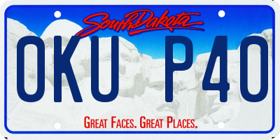 SD license plate 0KUP40