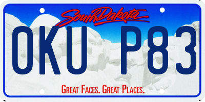 SD license plate 0KUP83