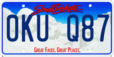 SD license plate 0KUQ87