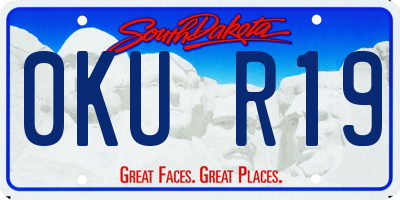 SD license plate 0KUR19