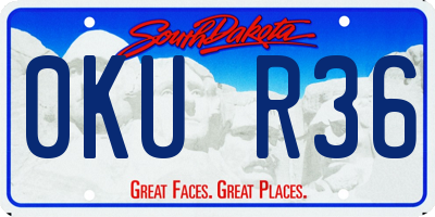 SD license plate 0KUR36