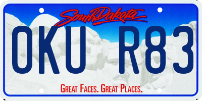 SD license plate 0KUR83