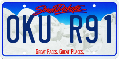 SD license plate 0KUR91