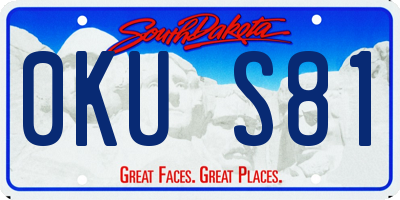 SD license plate 0KUS81