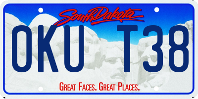 SD license plate 0KUT38
