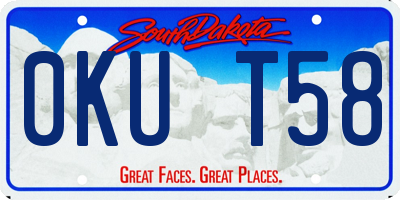 SD license plate 0KUT58
