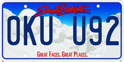 SD license plate 0KUU92