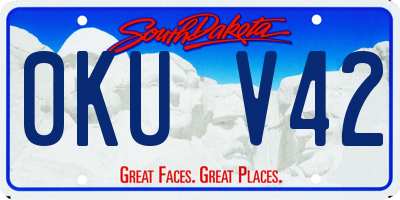 SD license plate 0KUV42