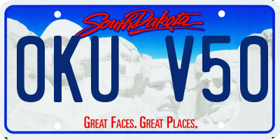 SD license plate 0KUV50