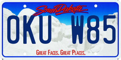 SD license plate 0KUW85