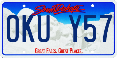 SD license plate 0KUY57