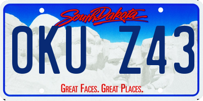 SD license plate 0KUZ43