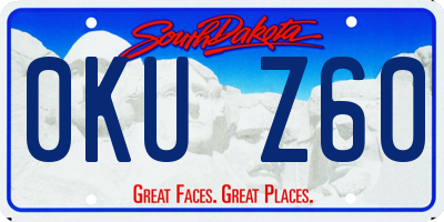 SD license plate 0KUZ60