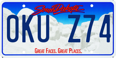 SD license plate 0KUZ74